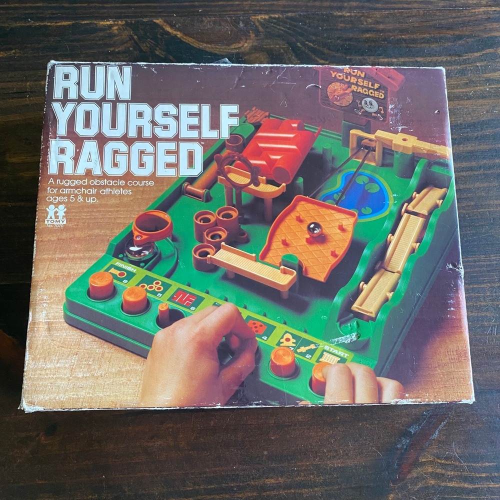Vintage Tomy Run Yourself Ragged Game 1979 Obstacle Course Made in Japan FLAW